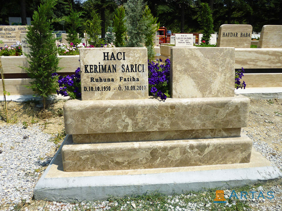 Çift Kişilik Emperador Mermer Blok Mezar Çift Kişilik Emperador Mermer Blok Mezar
