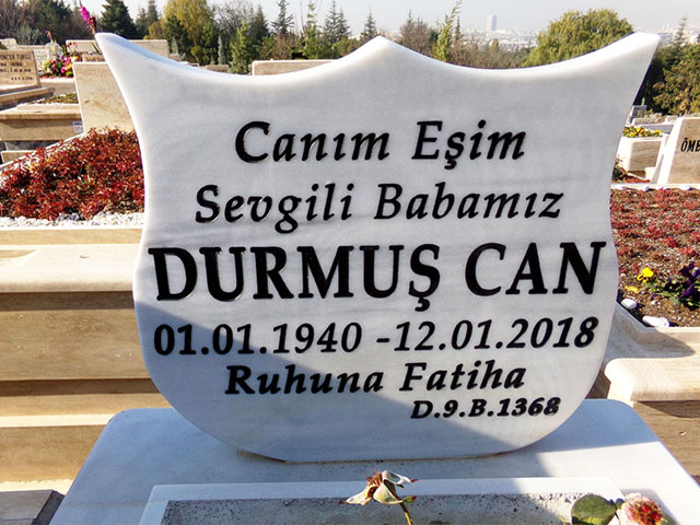 Gül Görünümlü Marmara Beyazı Mermer Baş Taşı Gül Görünümlü Marmara Beyazı Mermer Baş Taşı