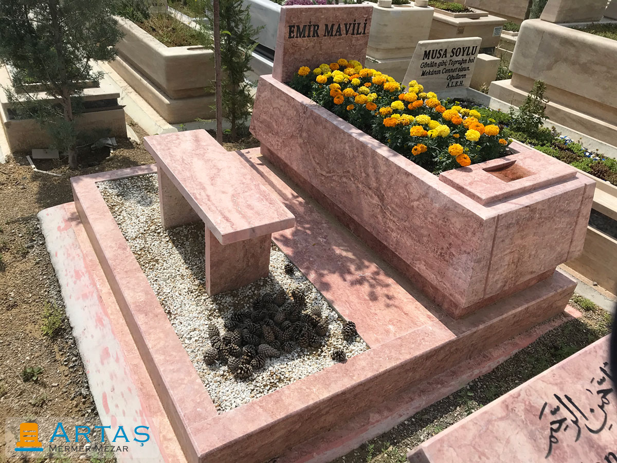 Pembe Traverten 20 40 Konik Mezar Taşı Pembe Traverten 20 40 Konik Mezar Taşı