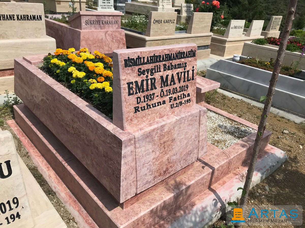 Pembe Traverten 20 40 Konik Mezar Taşı Pembe Traverten 20 40 Konik Mezar Taşı