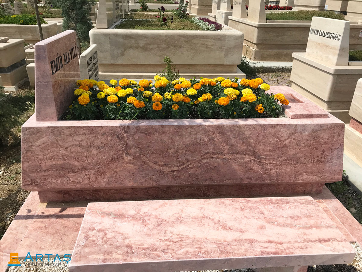 Pembe Traverten 20 40 Konik Mezar Taşı Pembe Traverten 20 40 Konik Mezar Taşı