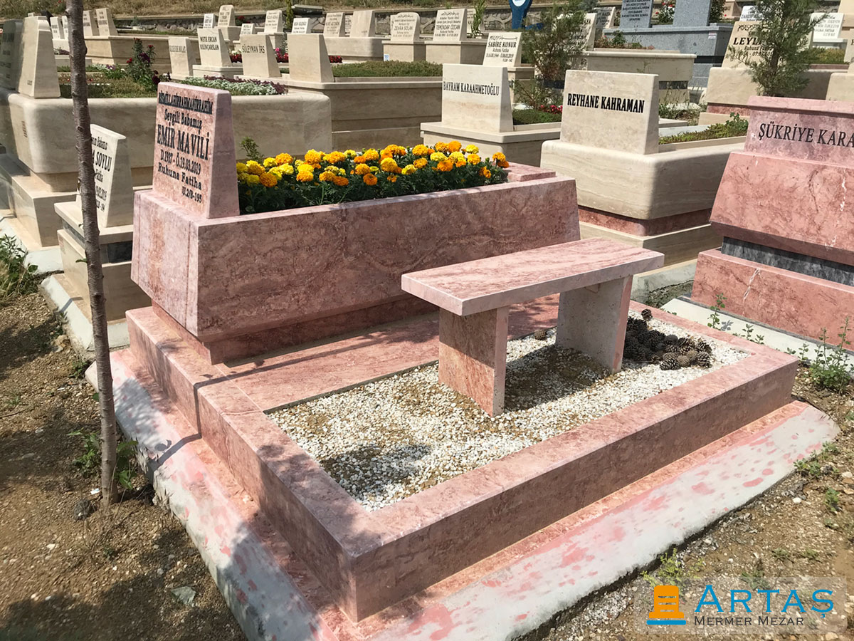 Pembe Traverten 20 40 Konik Mezar Taşı Pembe Traverten 20 40 Konik Mezar Taşı